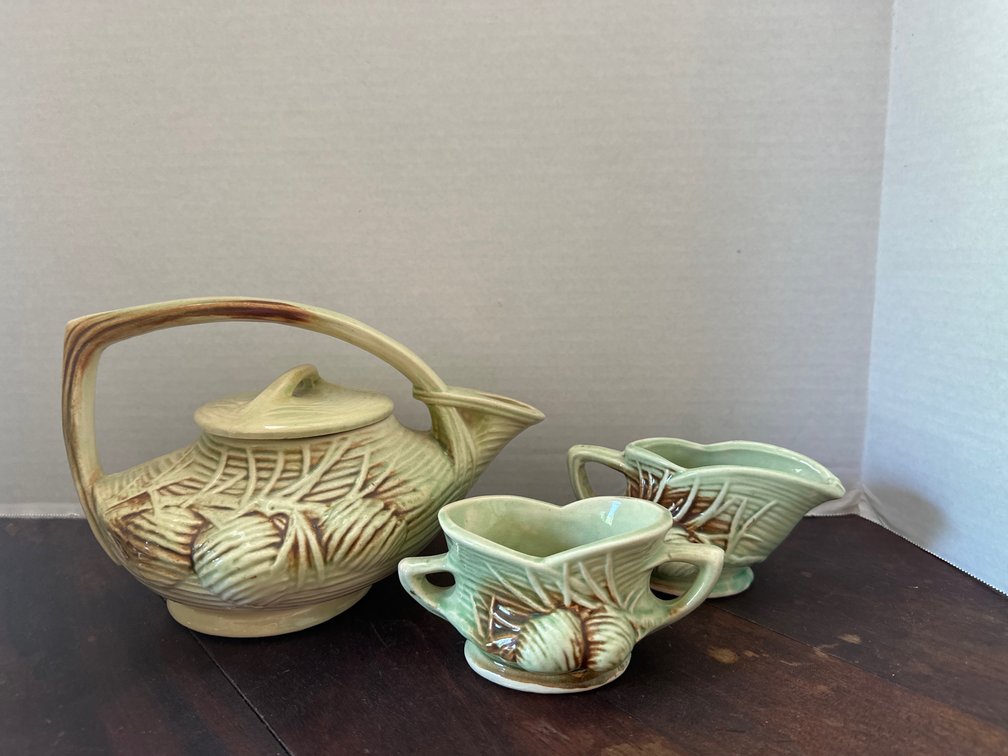 McCoy Pine Cone Tea Set