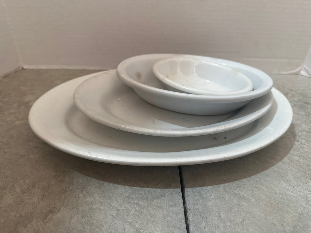 Stoneware Platters in two flat boxes