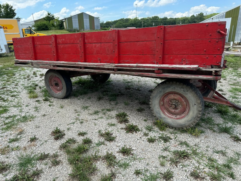 Vintage Wood Red Hay Wagon