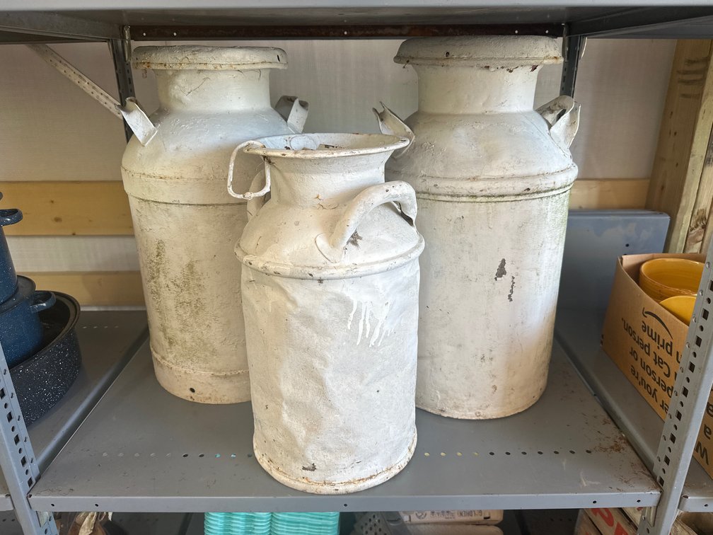 Lot of Three Milk Cans