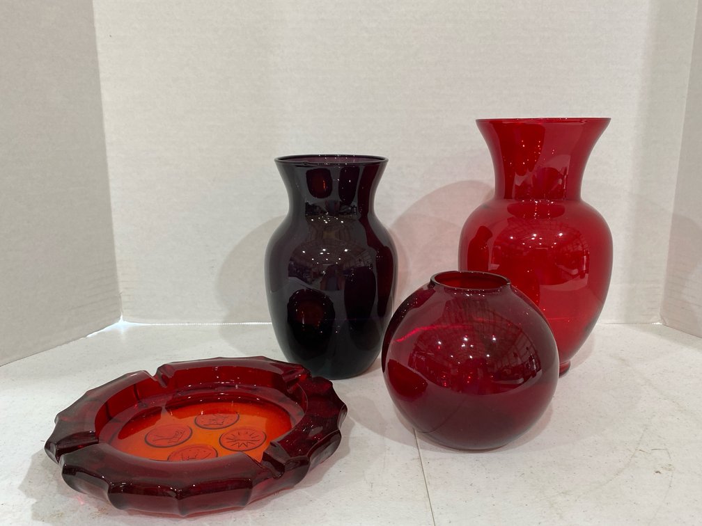 Red and Purple glass