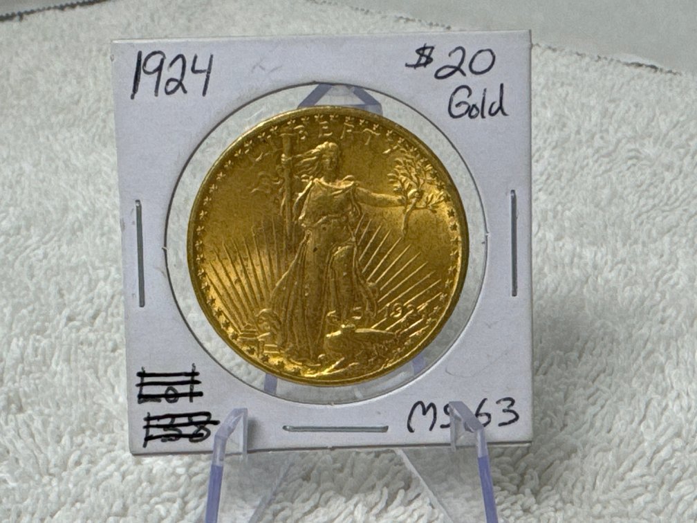 1924 $20 gold coin