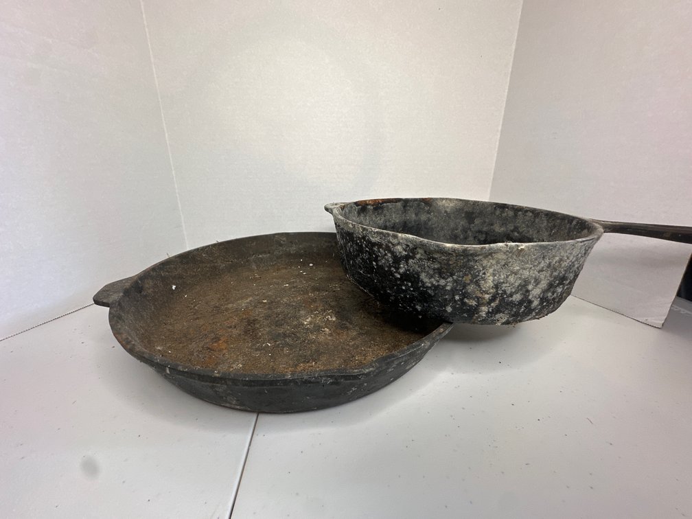 14 inch and 10 inch Cast Skillets