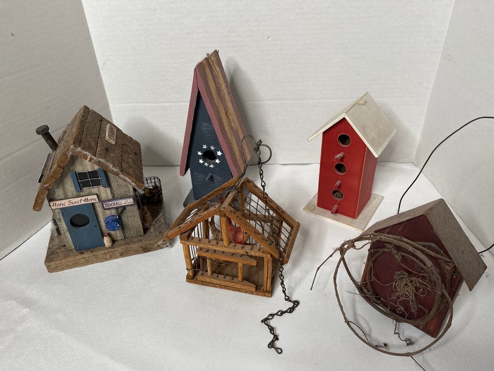Decorative Bird Houses and Lantern