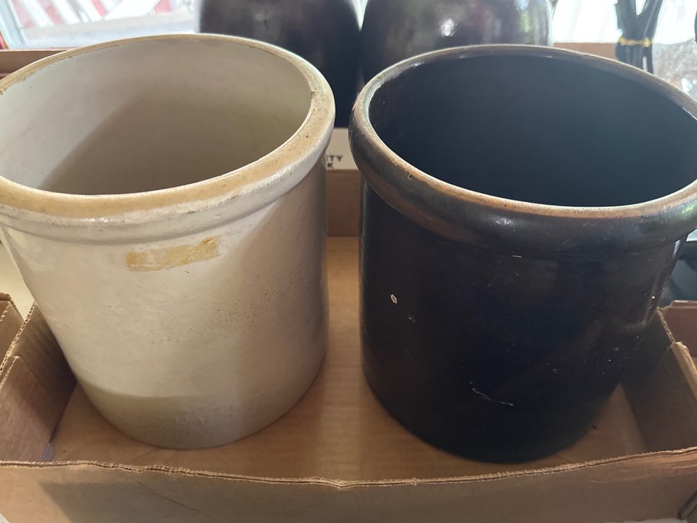 Pair of 8 Inch Crocks