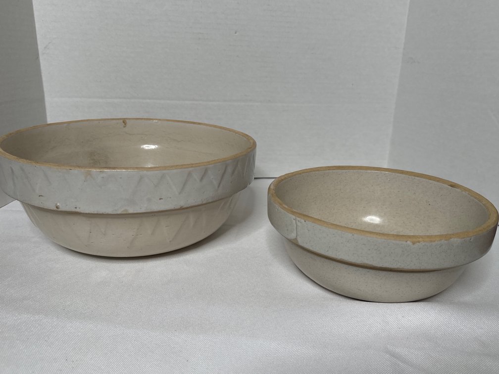 Pair of Crock Bowls