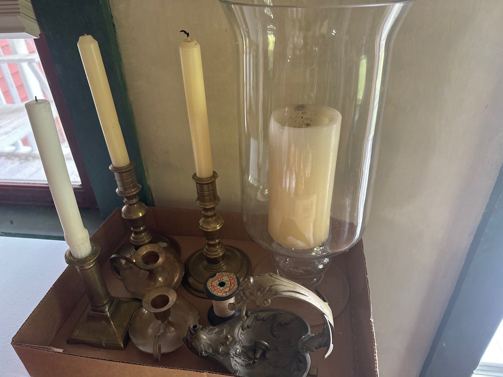 Brass Candle Holder and Incense Burner