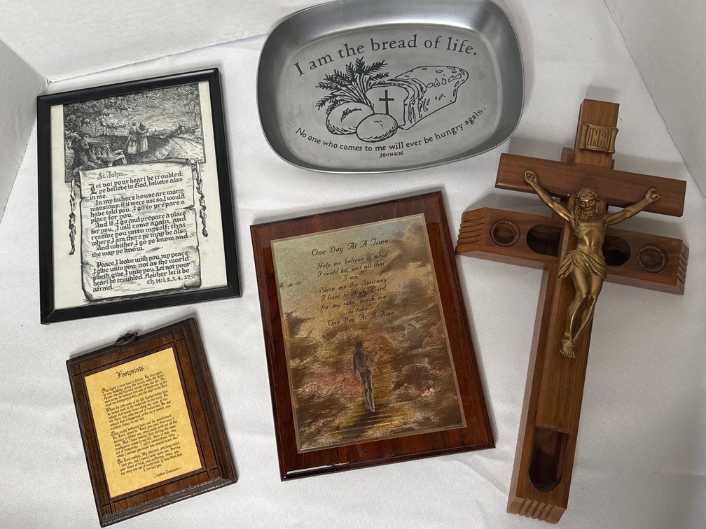 Religious Wall Hangings and Small Bibles