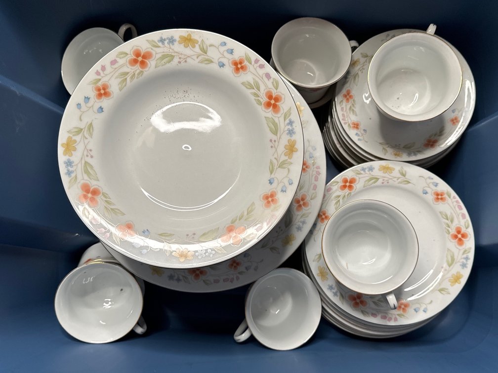 Flowered China Set 