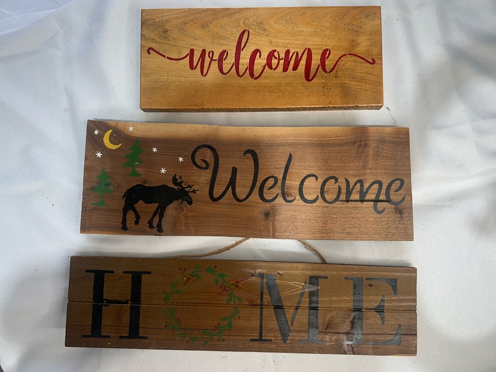 Handmade Wood Items Lot 11 of 19, welcome wall decor