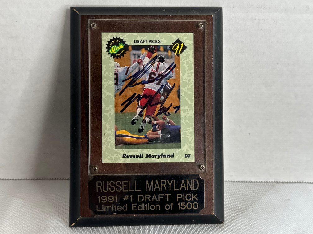 Russell Maryland Signed Football Card
