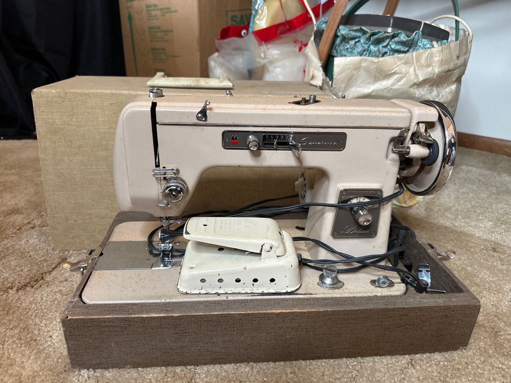 Signature Montgomery Ward sewing machine, portable