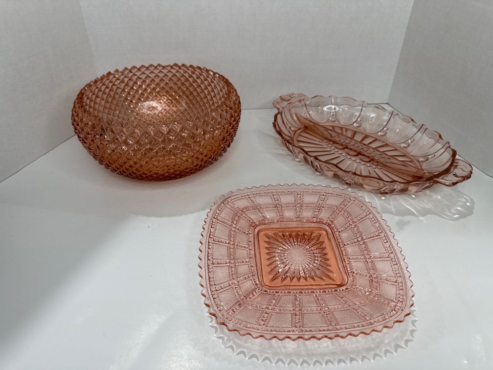 Pink Imperial and Depression Glass