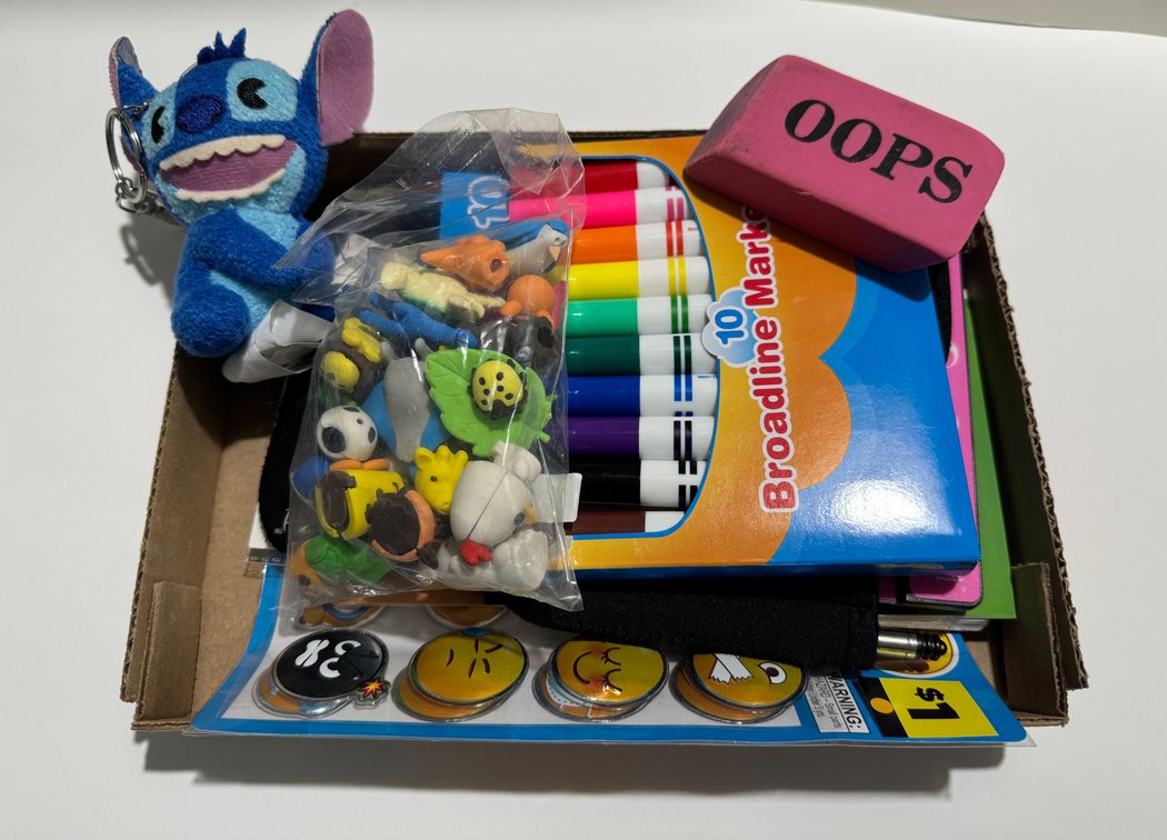 Craft/Activity Lot with Stitch and Hulk keychains
