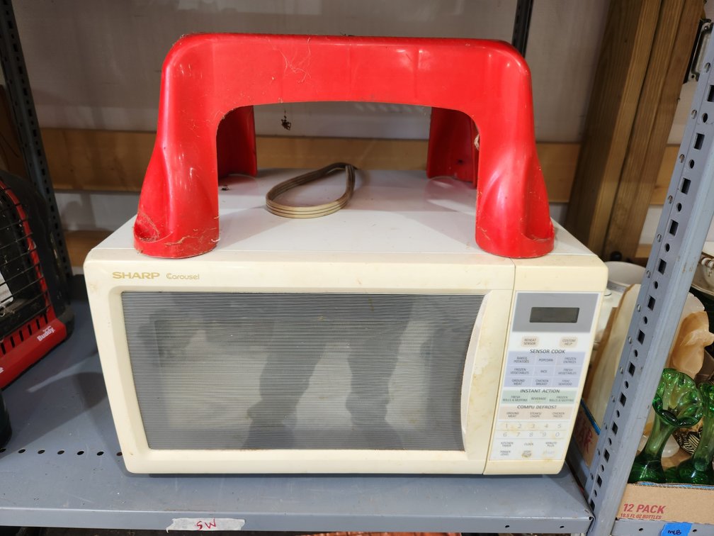 Sharp Carousel Microwave & Plastic Step Stool