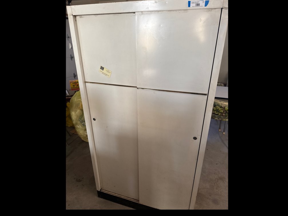 Metal vintage storage cabinet