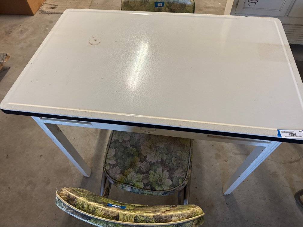 Enamel top table