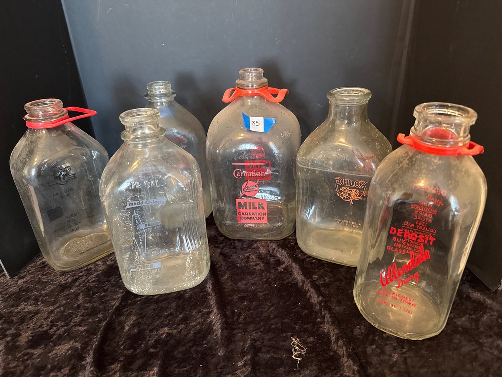 milk bottles