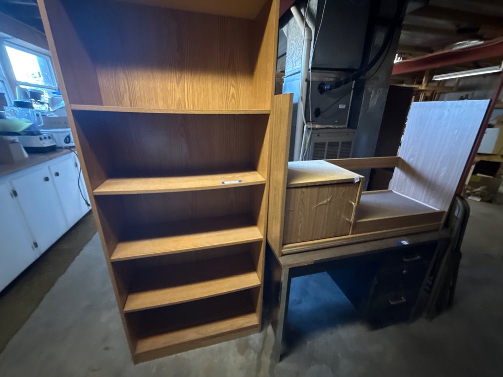 Bookcase and desks