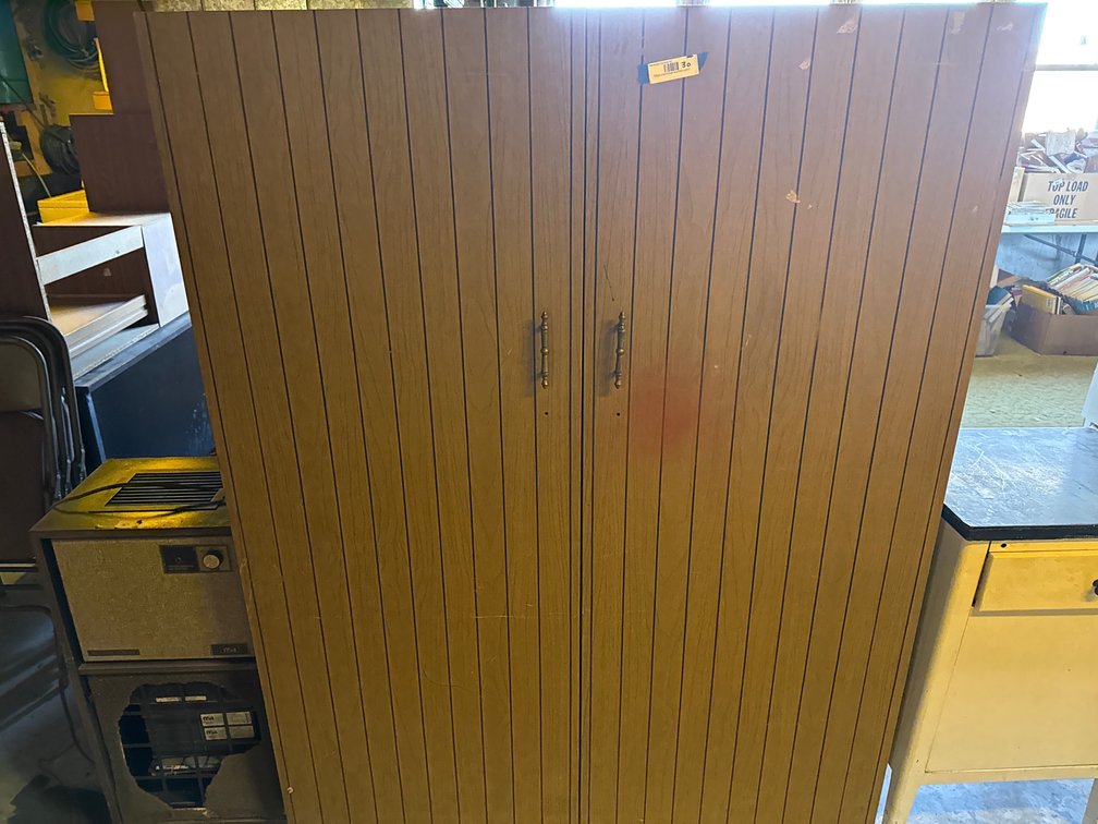 Vintage metal storage cabinet