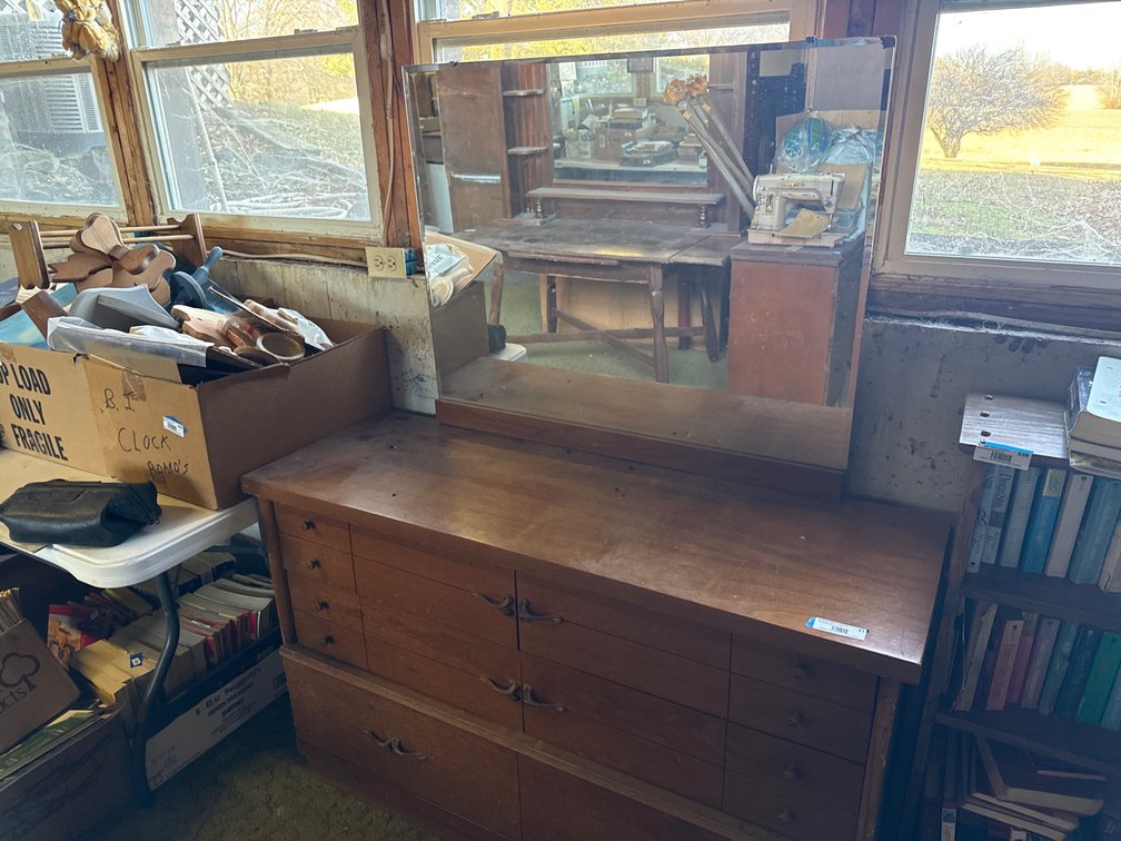 Dresser and mirror