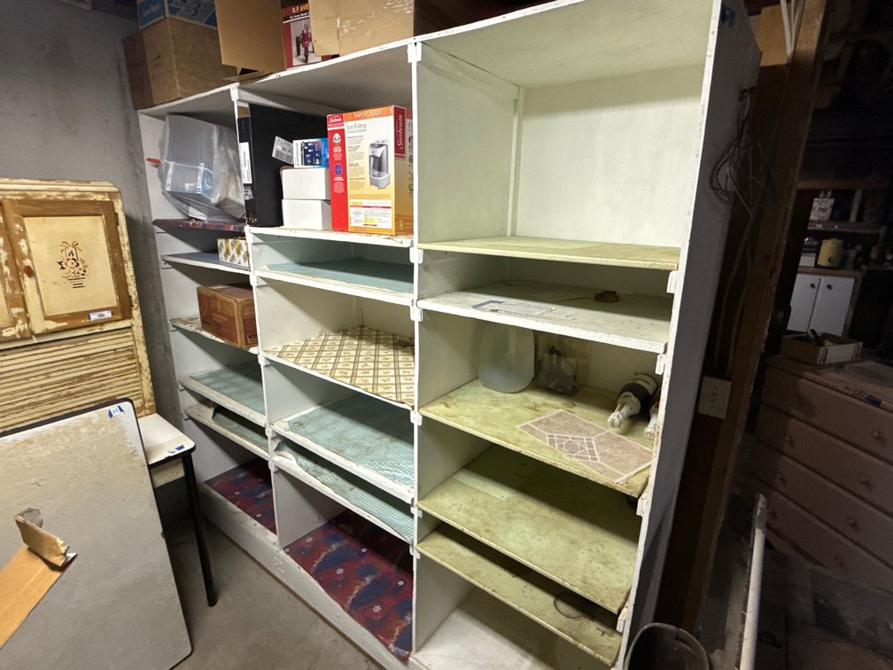 Plywood shelving unit