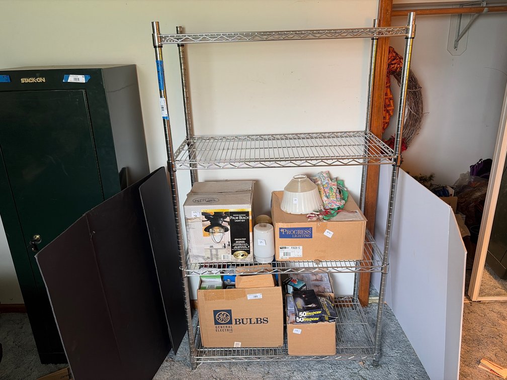 Metal shelving