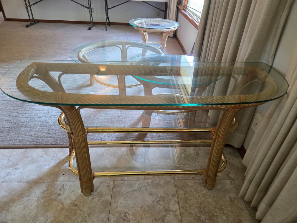 Glass top tables