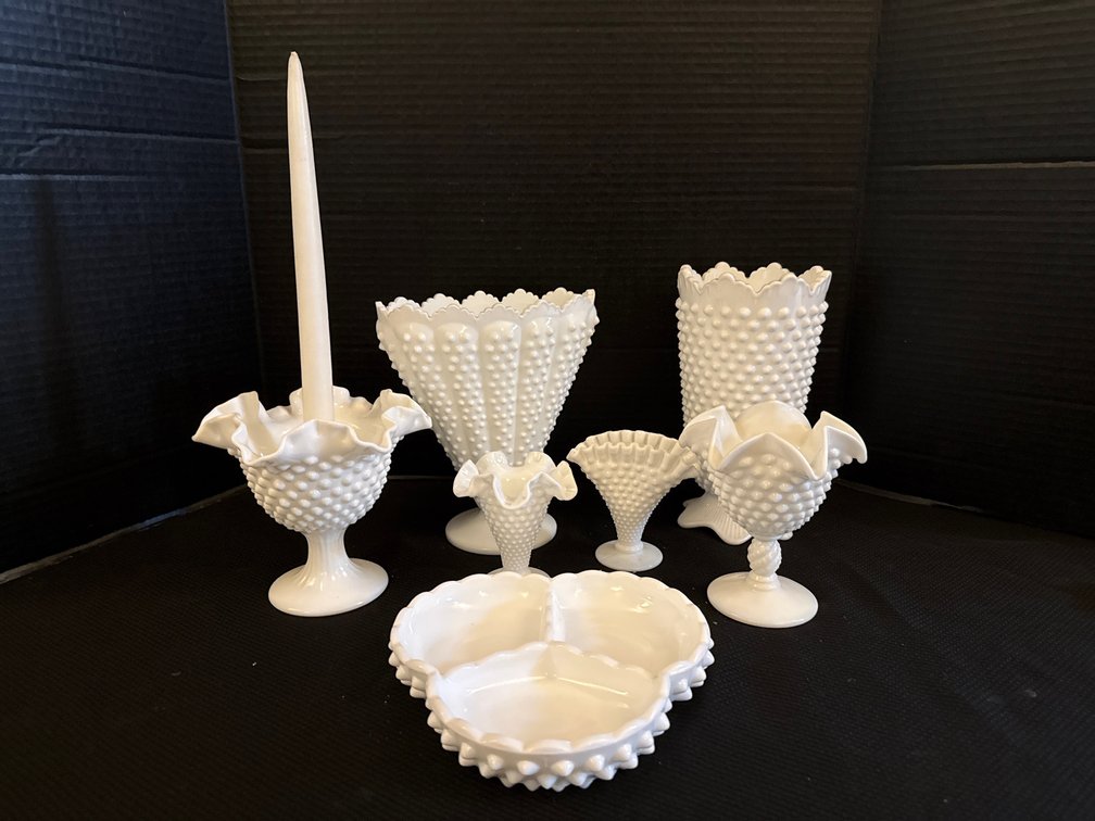 Hobnail Milk Glass