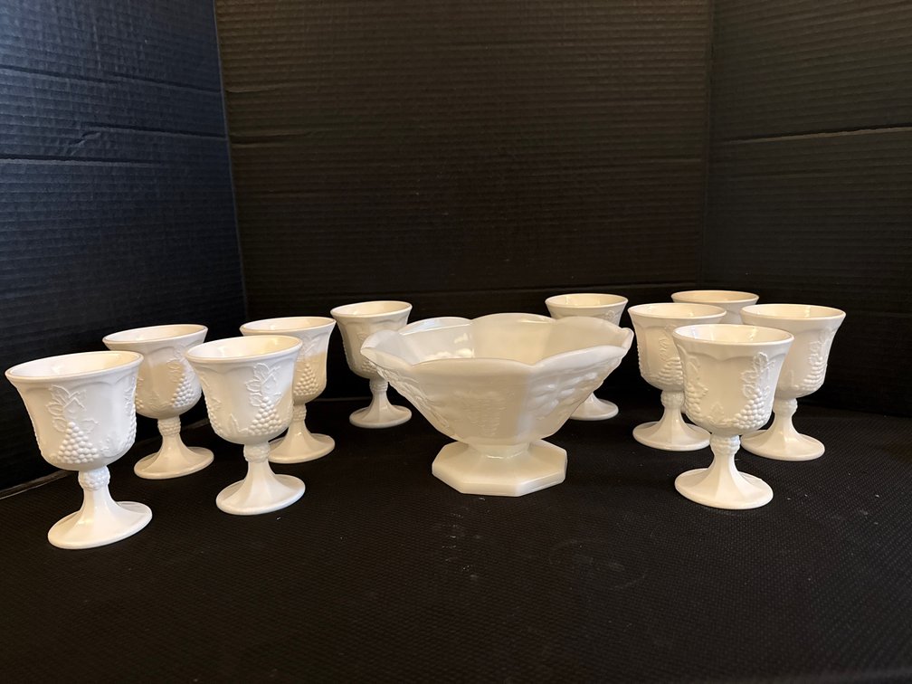 Indiana Colony Harvest Milk Glass