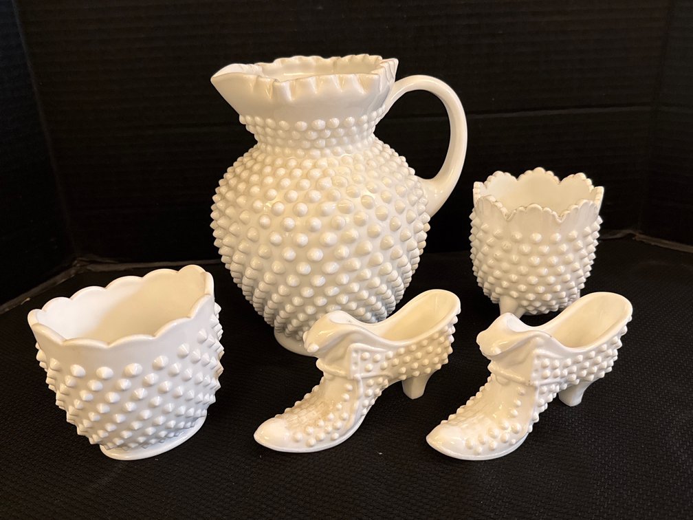 Hobnail Milk Glass