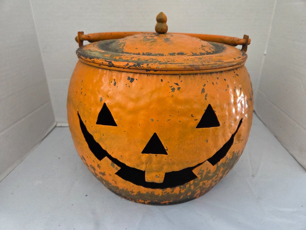 Orange Metal Pumpkin