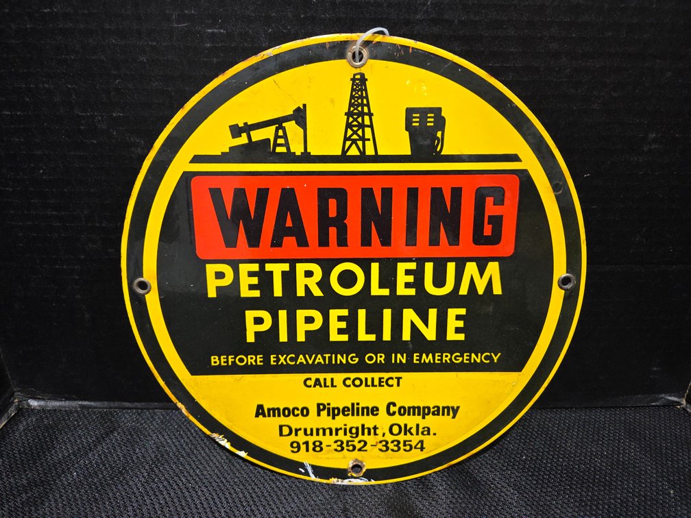 Petroleum Pipeline Metal Sign