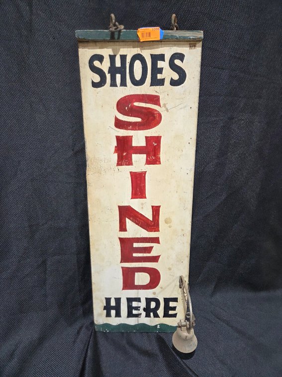 Wood shoe Shine Sign