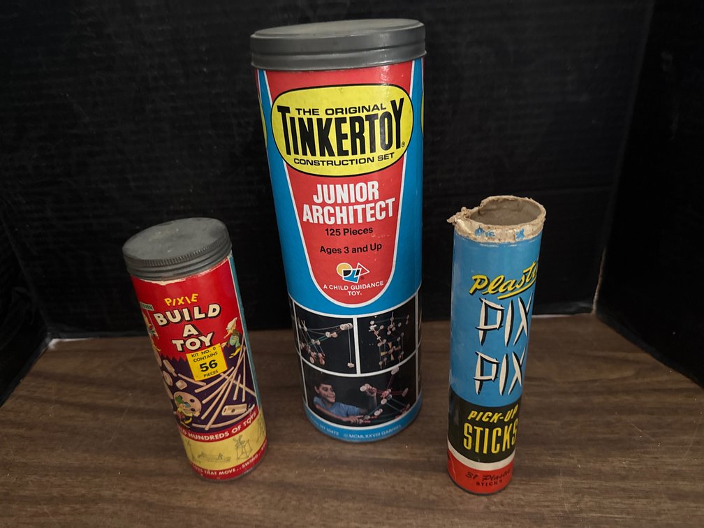 Tinker Toy Construction set and more