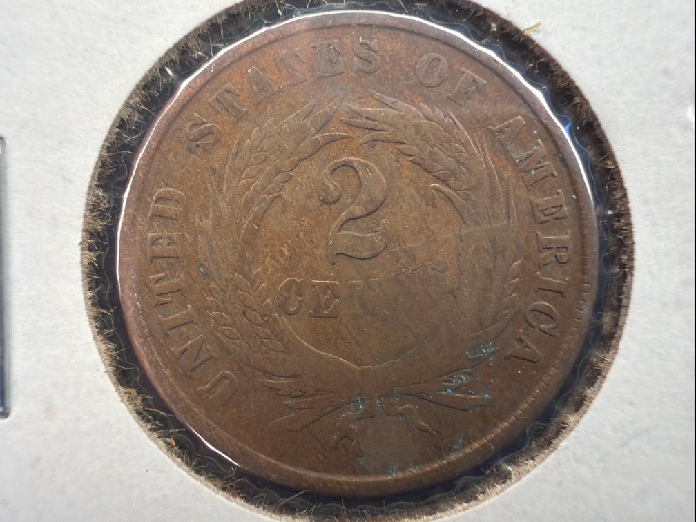Shield. Two cent piece.