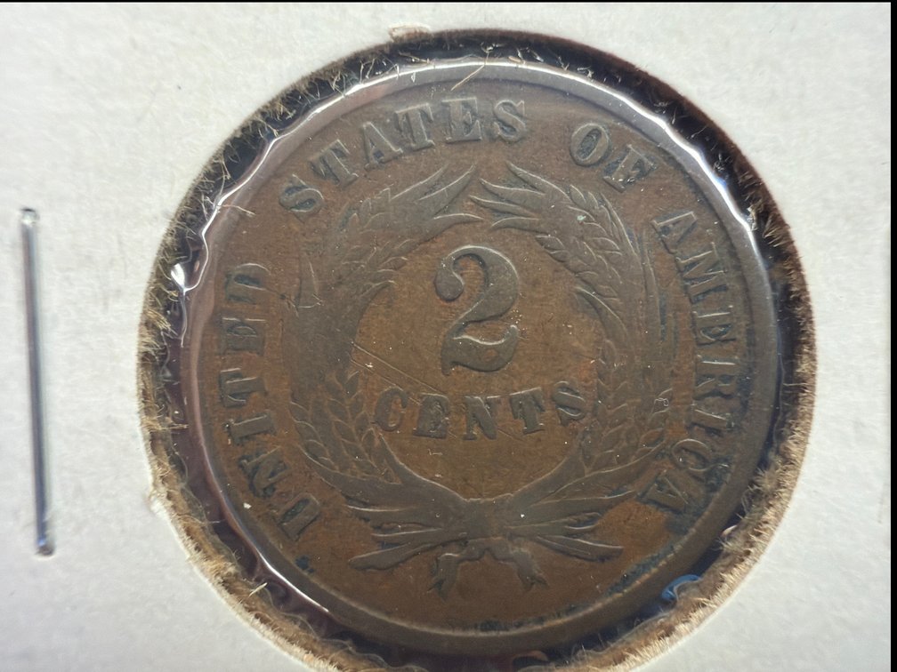 Shield. Two cent piece.