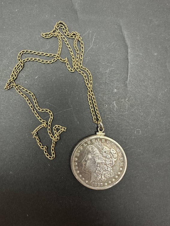 Morgan Dollar necklace.