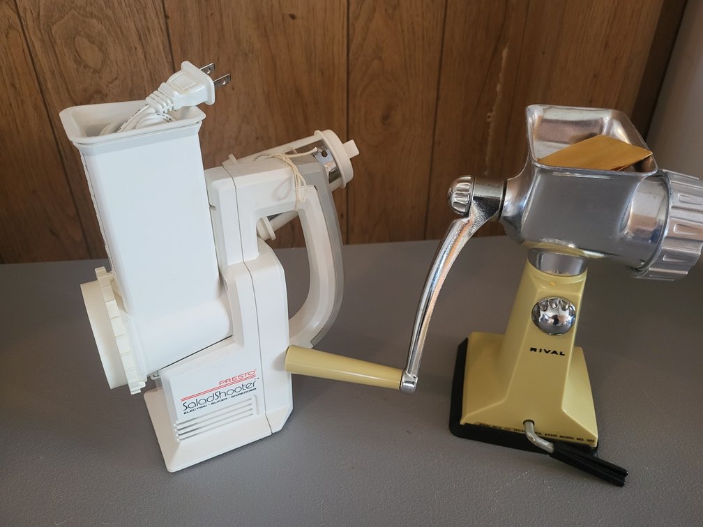 Rival grinder/chopper, salad shooter, fry daddy and more