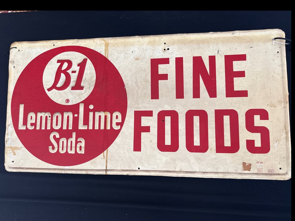 B-1 Fine Foods Metal Sign