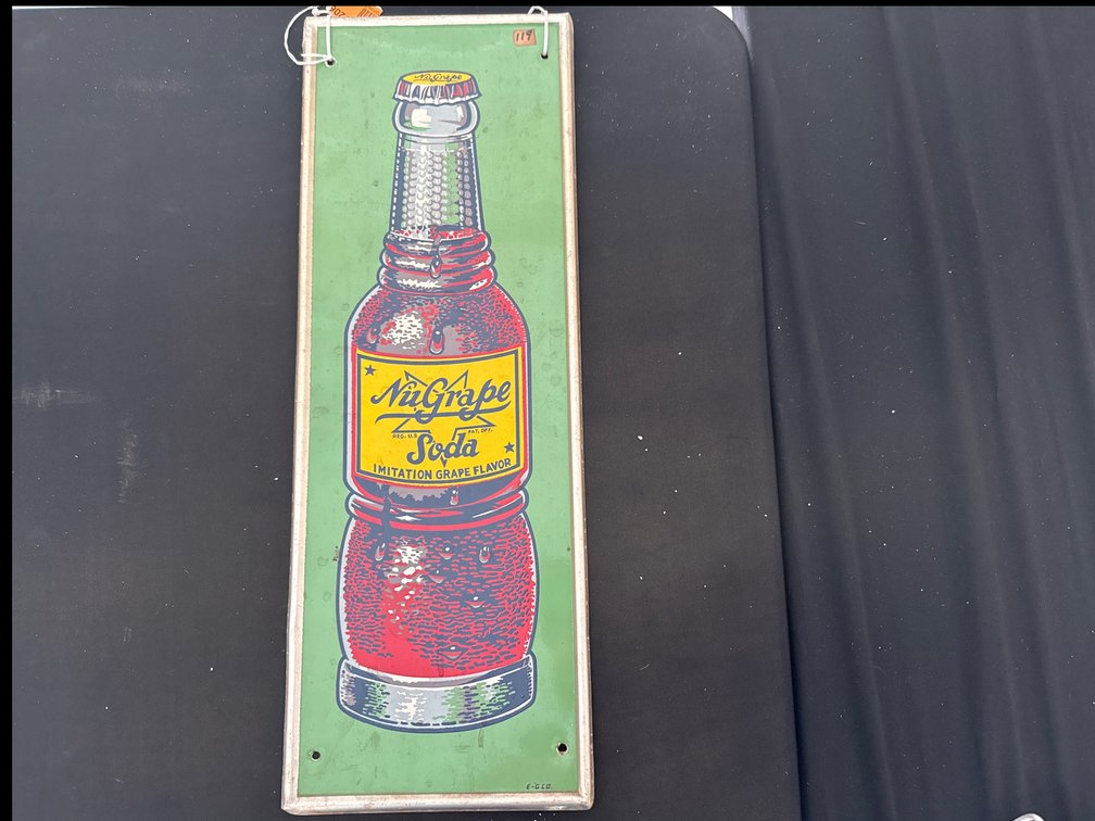 NuGrape Soda Metal Sign