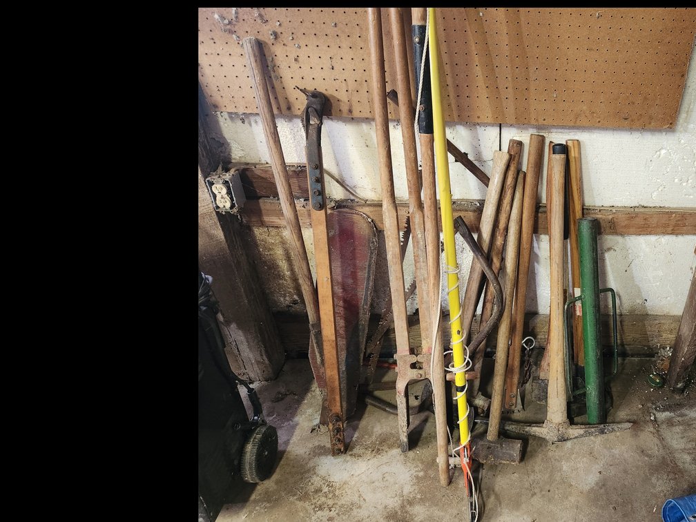 lot of outdoor tools