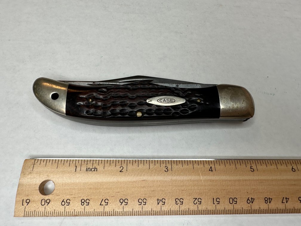 Case Knife, large pocket knife, has two folding blades.