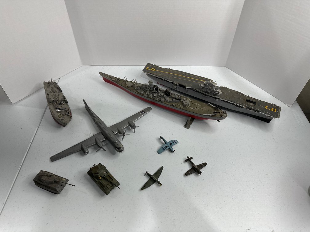 large lot of plastic models 