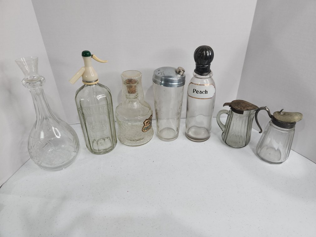 2 flats of bar ware and glass 