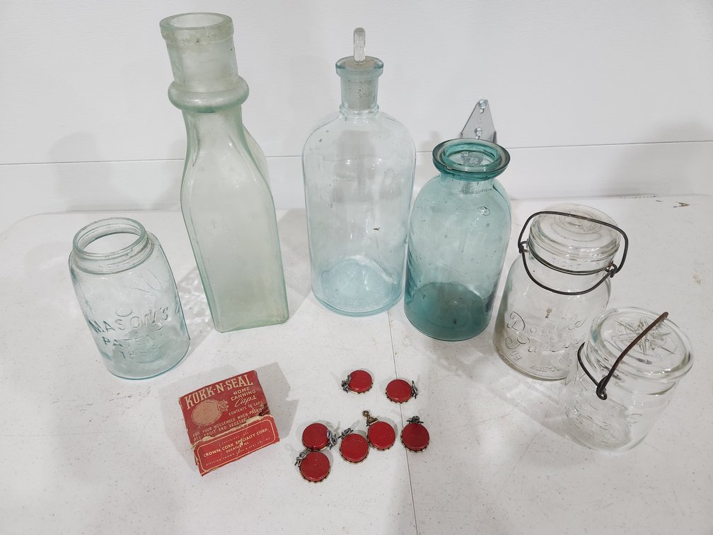 flat of old glass