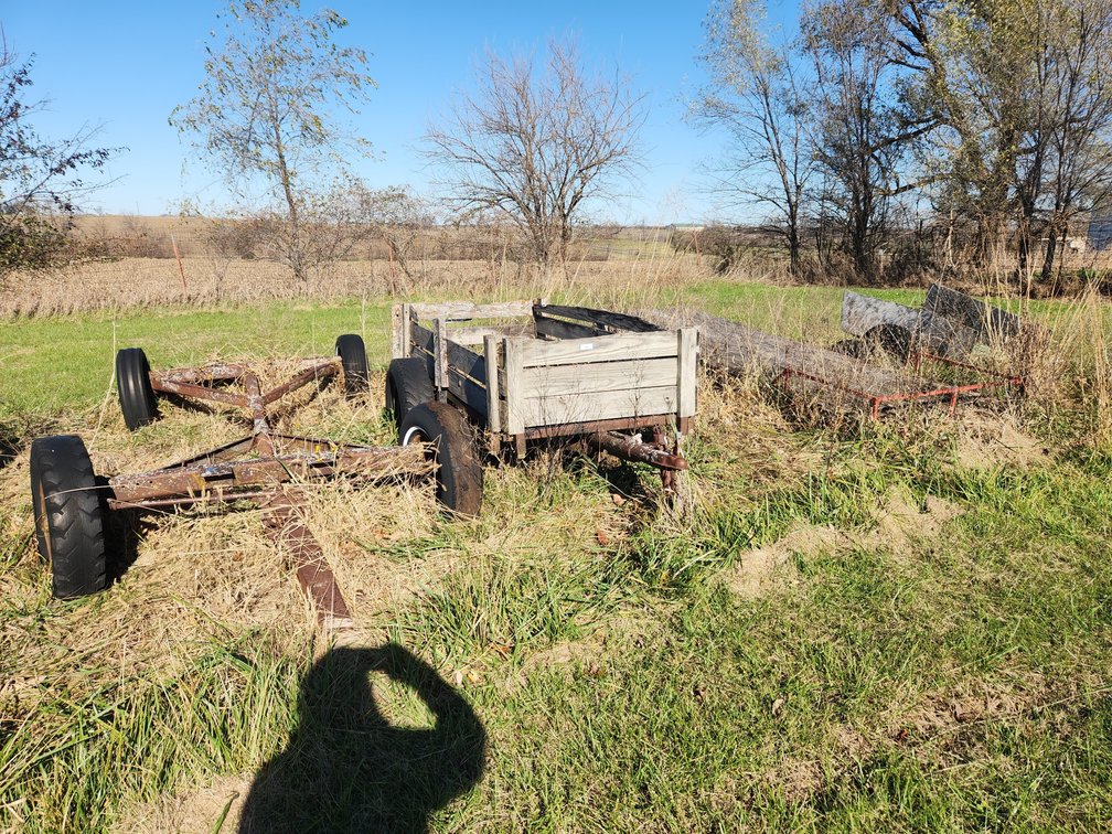 Wagon Frame and Three (3) trailers.  Total of Four (4) items.