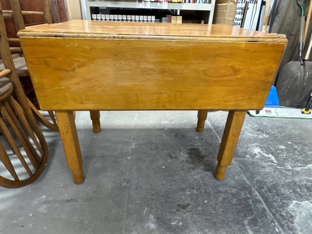 Vintage Wood Table and Wood Chairs