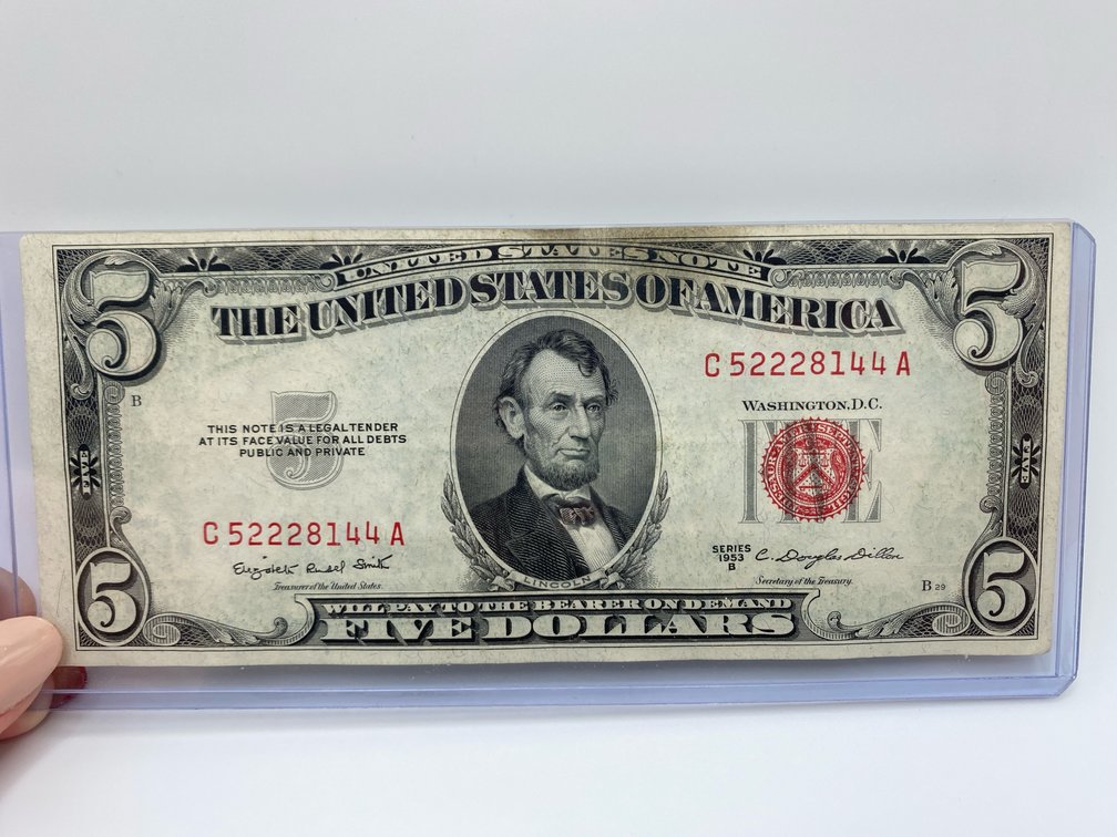 1953B $5 Red Seal Note