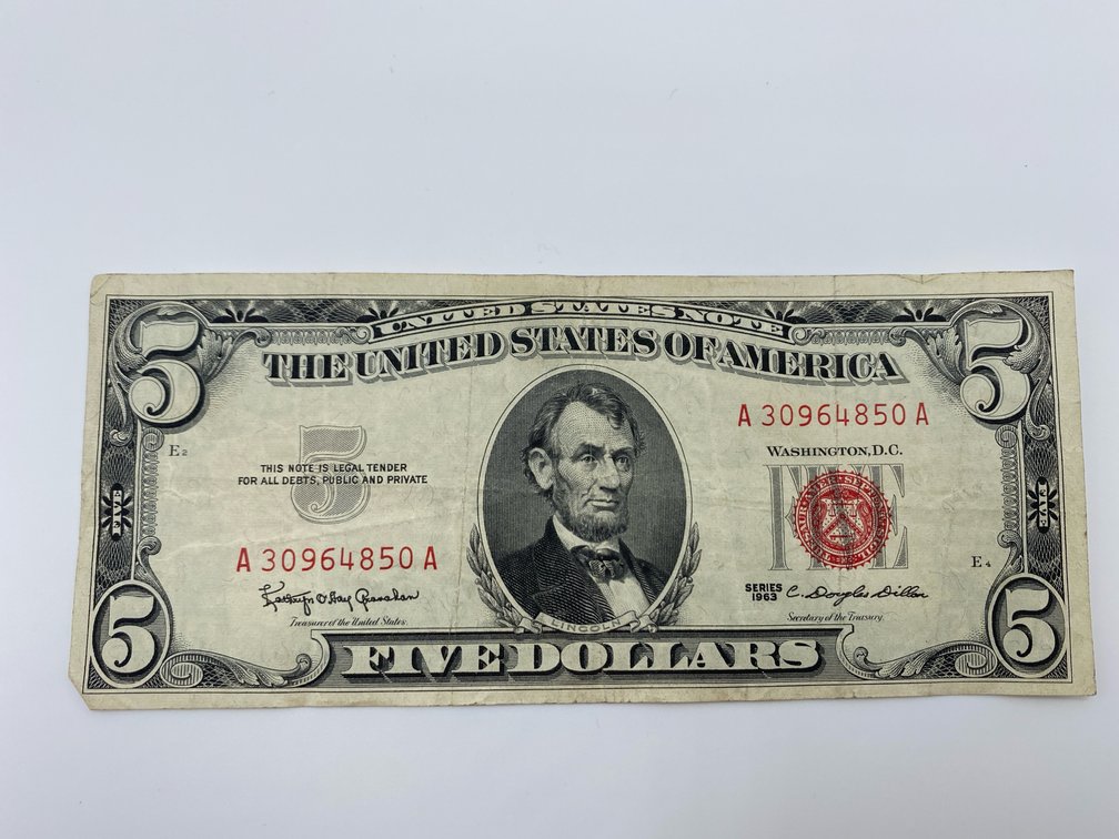 1963 $5 Red Seal Note